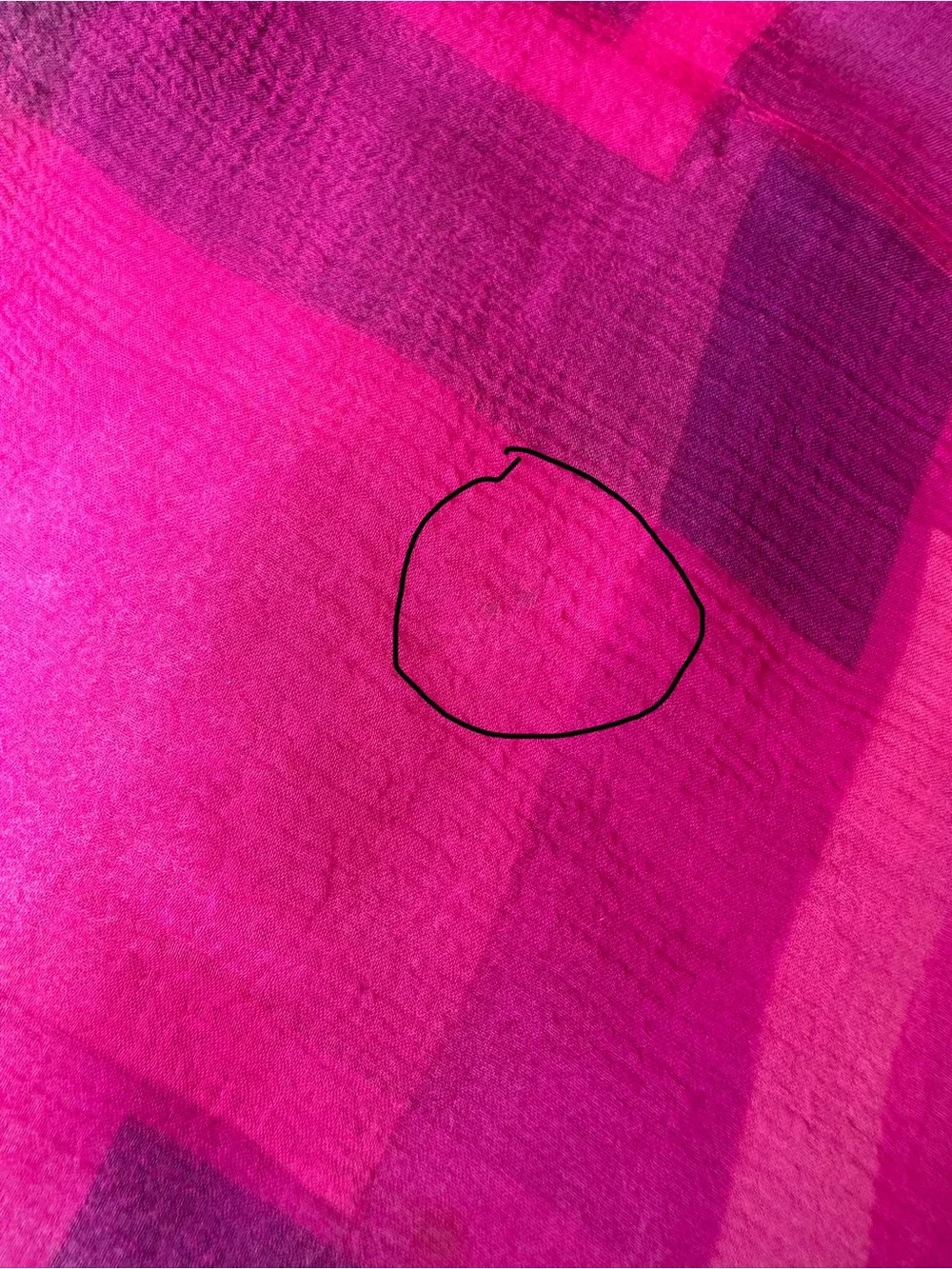 Yves Saint Laurent Silk Geometric Scarf Pink Navy 30” Square